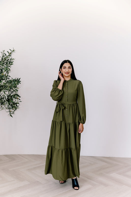 Amirah Maxi Dress - Olive