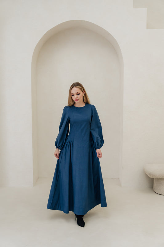 Inayah Cotton TENCEL™ Maxi Dress - Symphony Blue