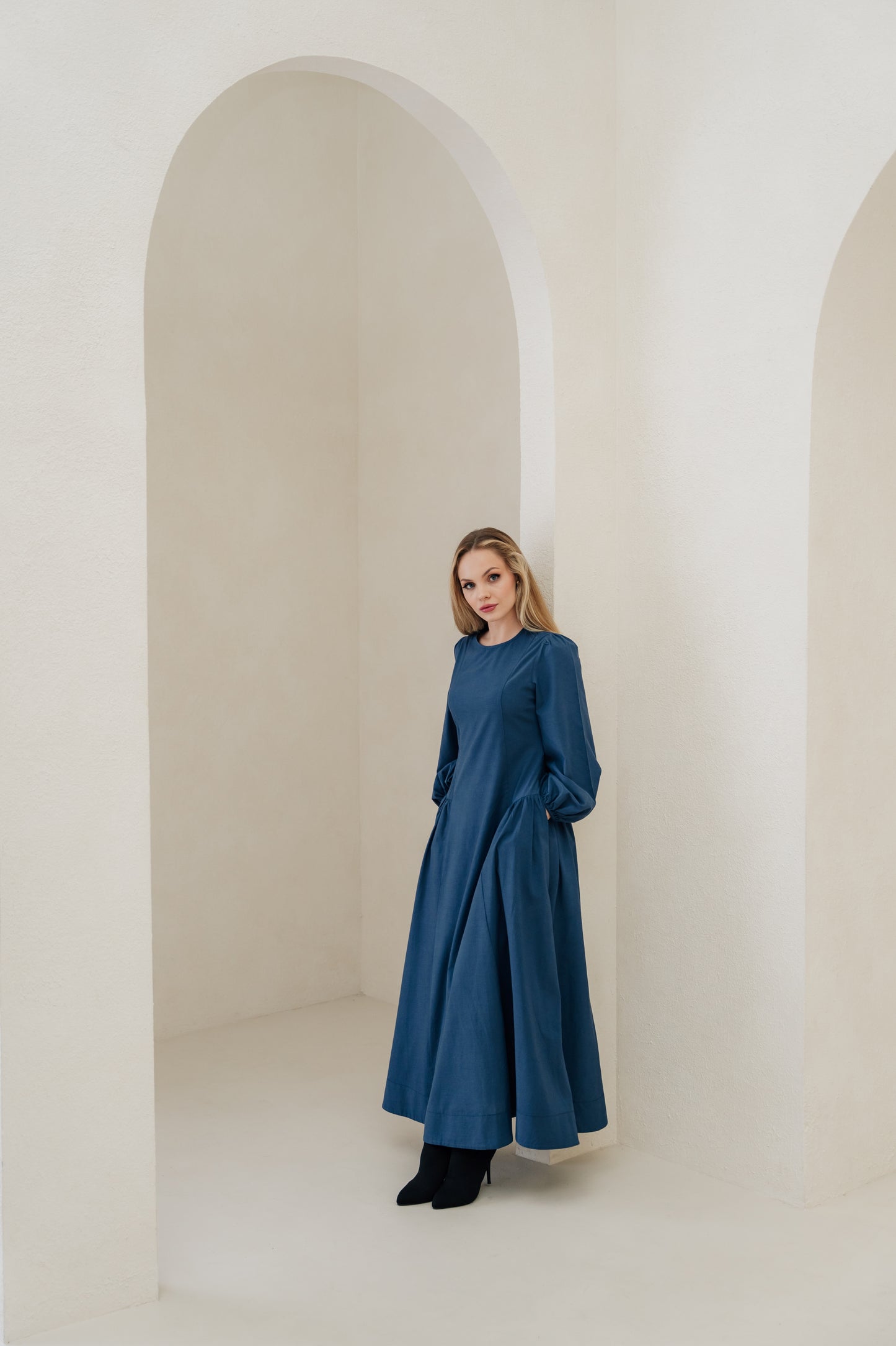 Inayah Cotton TENCEL™ Maxi Dress - Symphony Blue