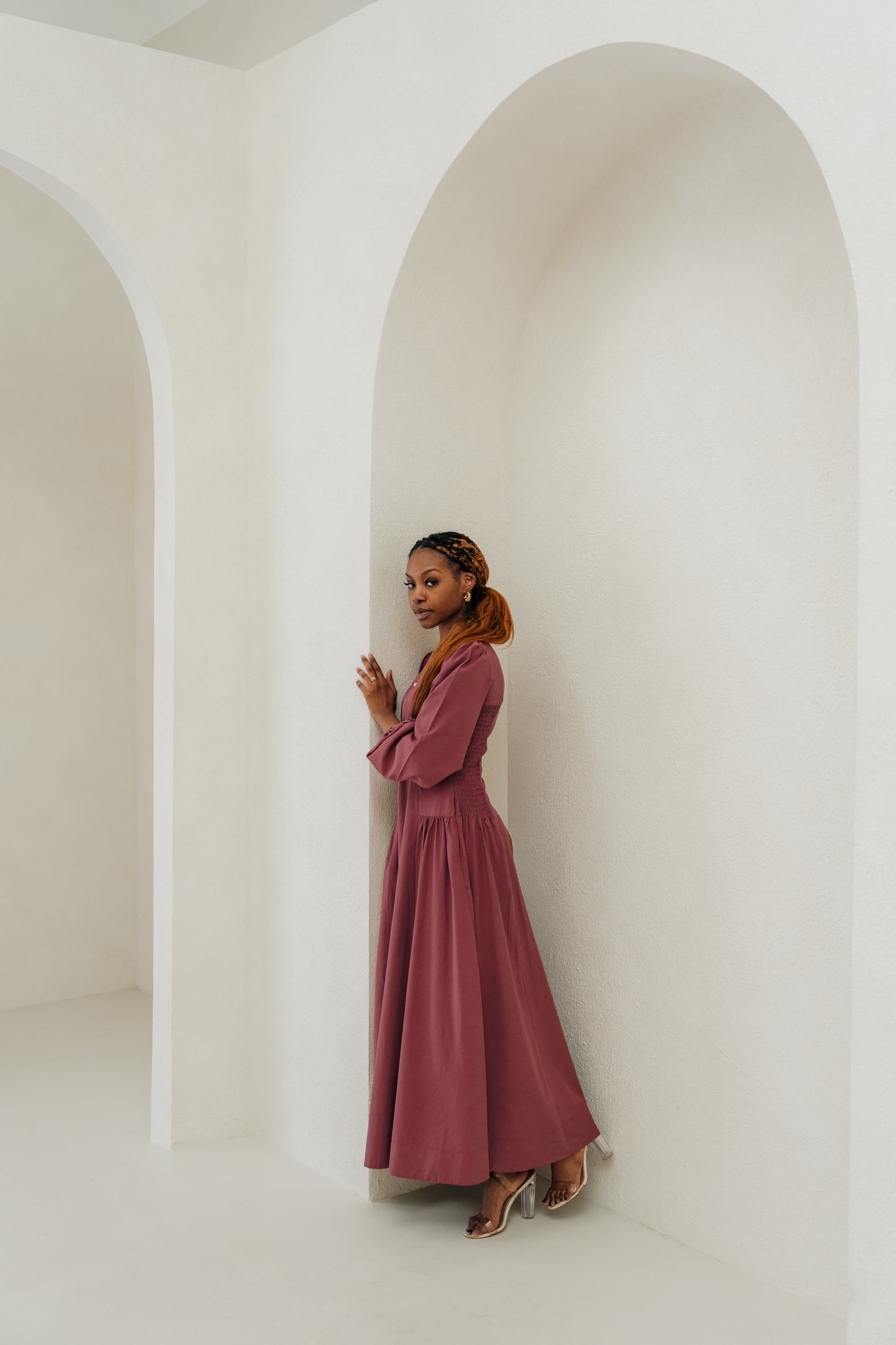 Inayah Cotton TENCEL™ Maxi Dress - Bordeaux