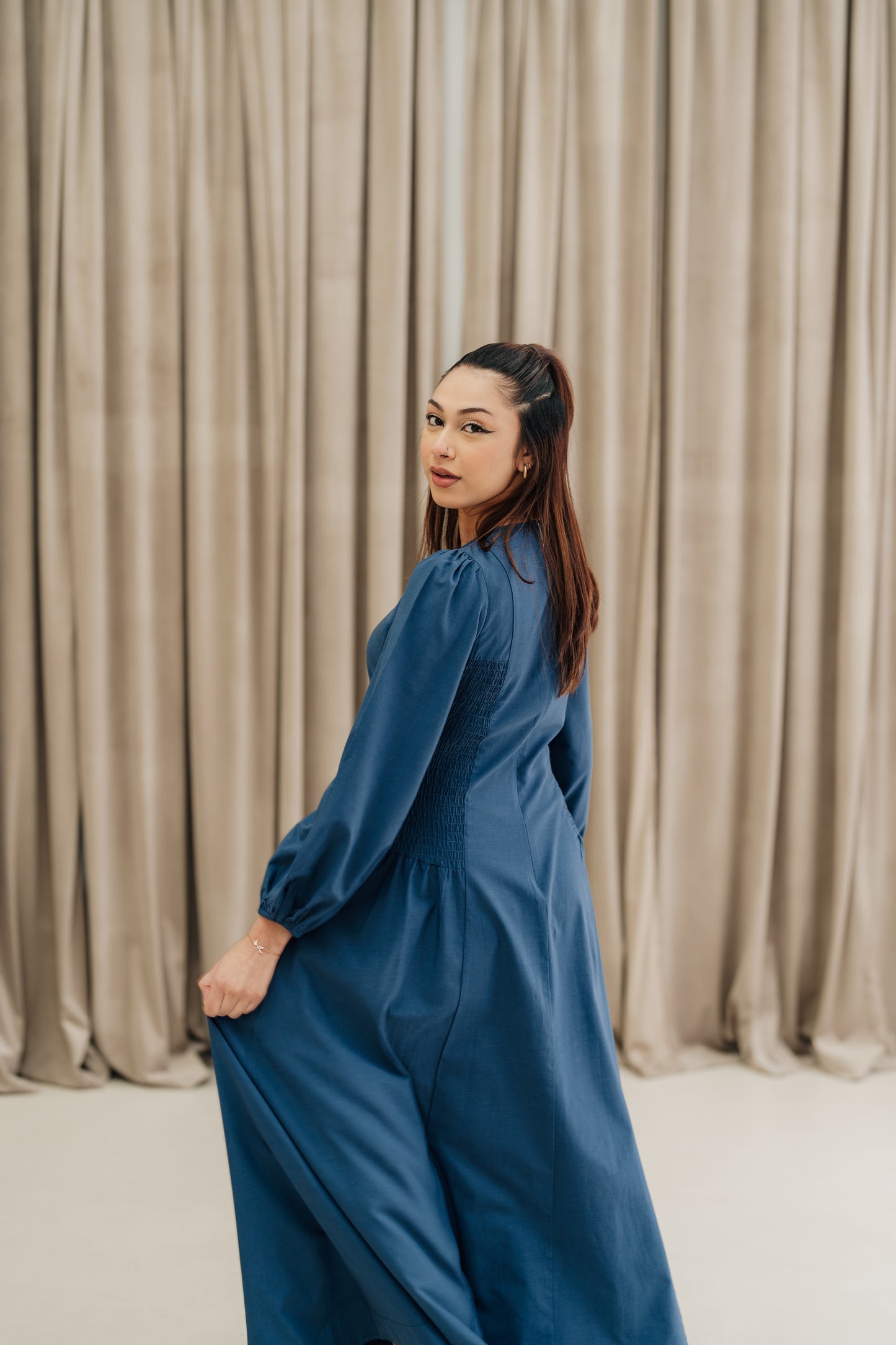 Inayah Cotton TENCEL™ Maxi Dress - Symphony Blue