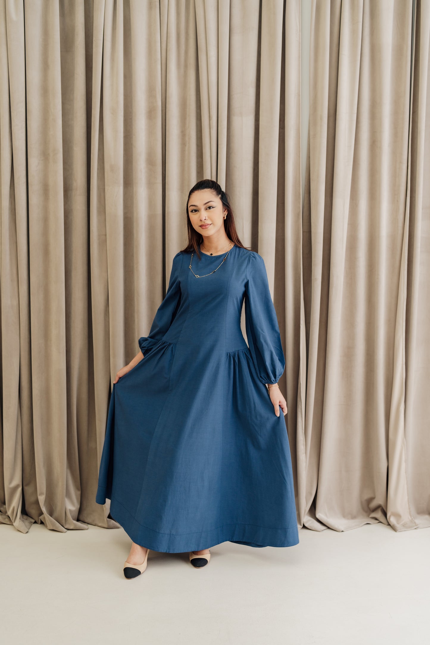 Inayah Cotton TENCEL™ Maxi Dress - Symphony Blue