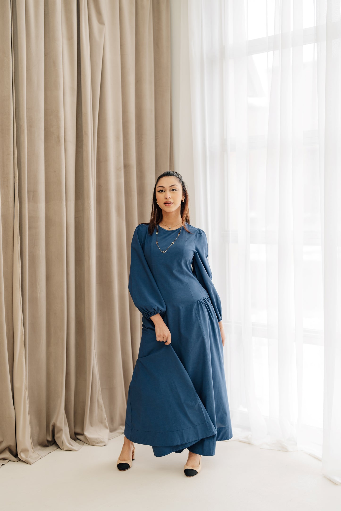 Inayah Cotton TENCEL™ Maxi Dress - Symphony Blue