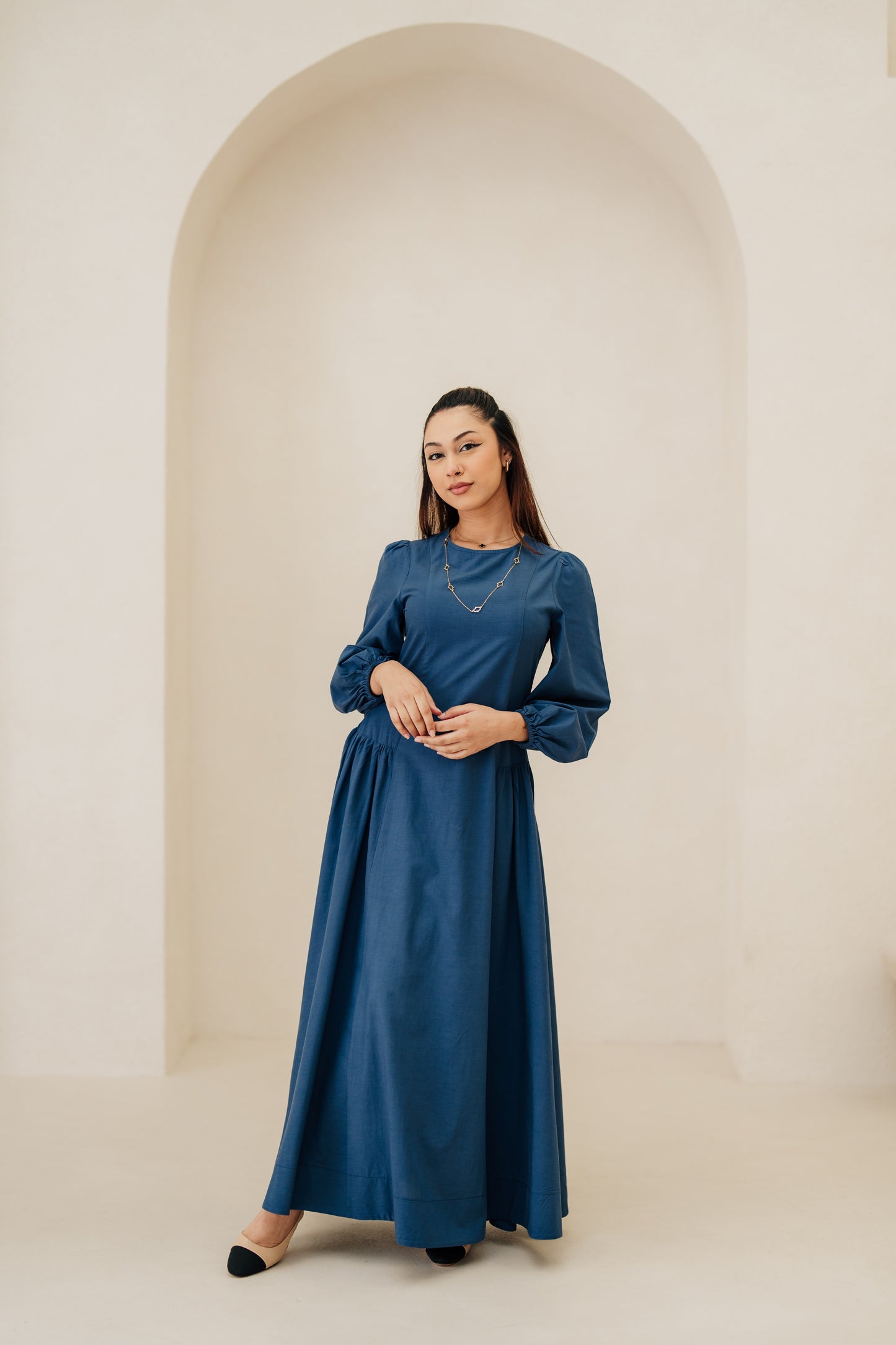 Inayah Cotton TENCEL™ Maxi Dress - Symphony Blue