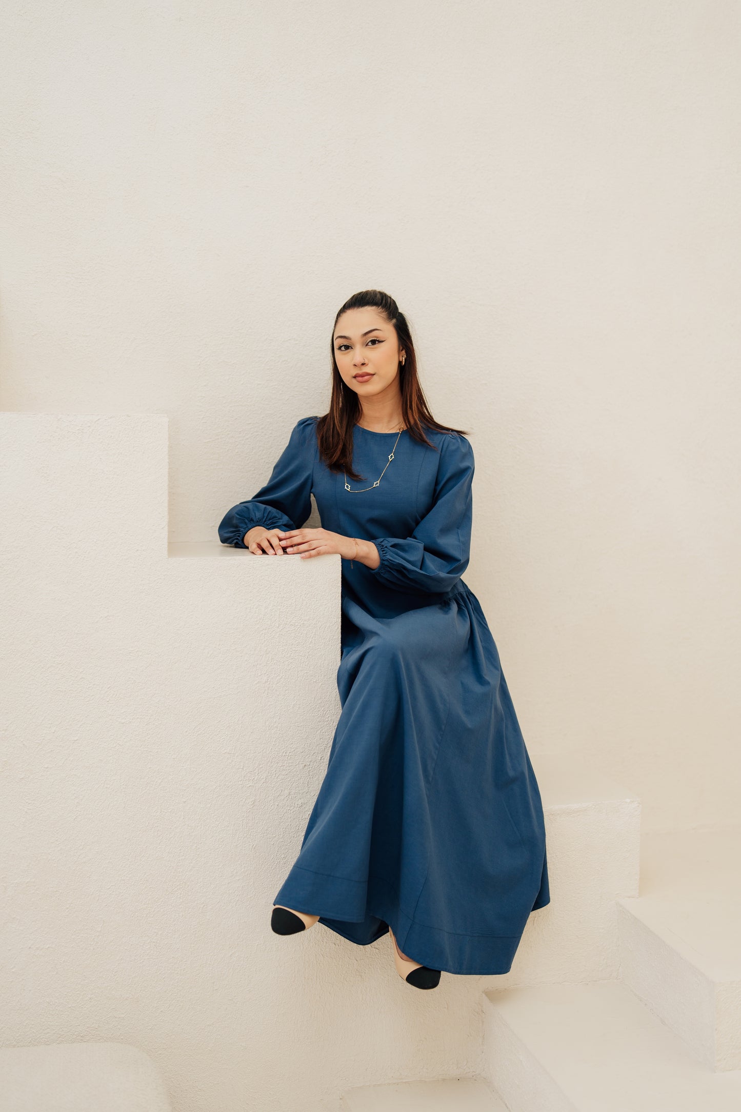 Inayah Cotton TENCEL™ Maxi Dress - Symphony Blue